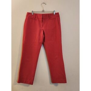 Ann Taylor LOFT Size 6 Red Marisa The Rivera Pants Cropped Trouser  Cotton/spand